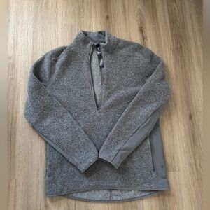 lululemon athletica Men's Heathered Gray Zip-Up Sweater